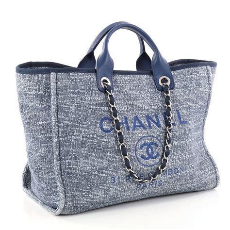 chanel deauville tote 2018 medium|Chanel deauville tweed tote.